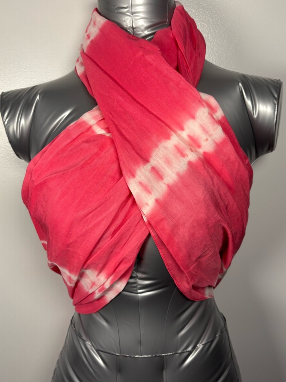 American Eagle Outfitters Pink Tie-Dye Scarf Wrap